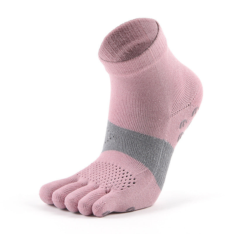 Breathable Marathon Running Antibacterial Yoga Five Finger Anti Slip Sports Socks - iztia