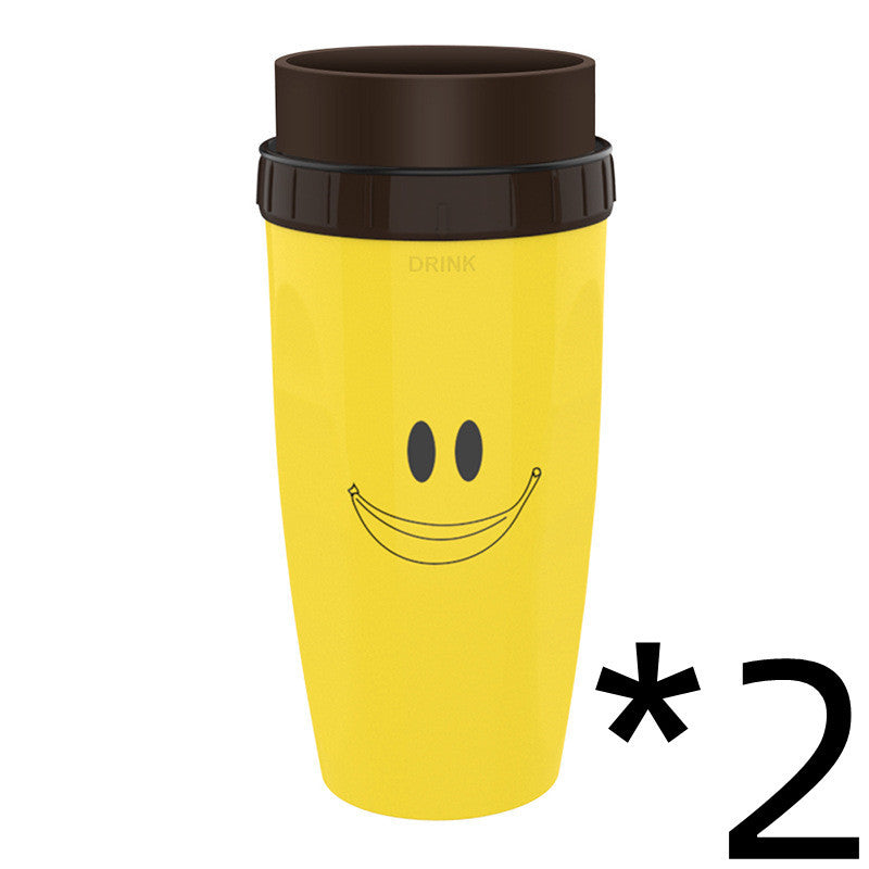 No Cover Twist Cup Travel Portable Cup Double Insulation Tumbler Straw Sippy Water Bottles Portable For Children Adults - iztia