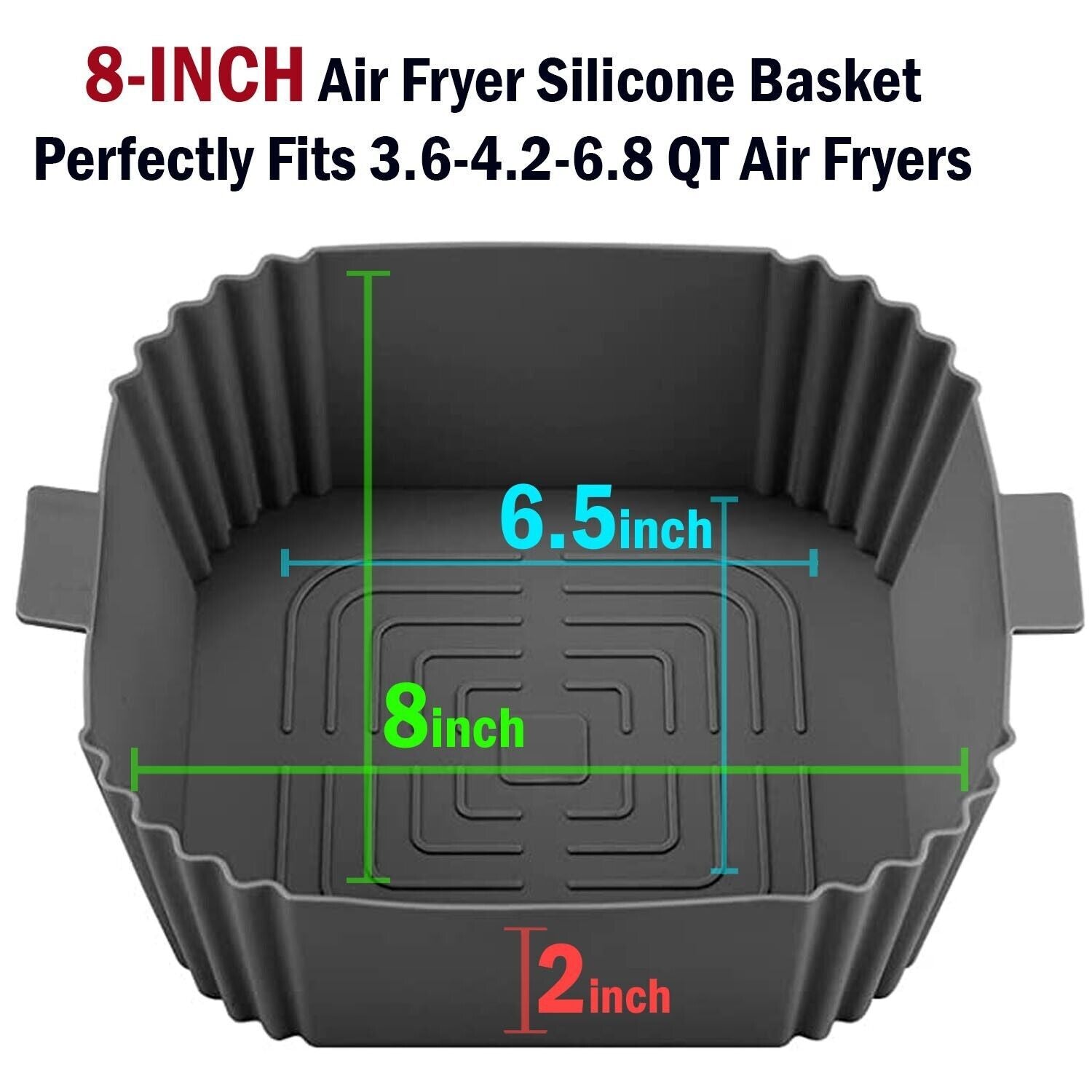 Air Fryer Silicone Pot Basket Liners Non-Stick Safe Oven Baking Tray Accessories - iztia