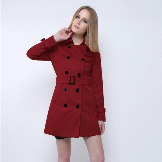 European And American Slim Fit Elegant Trench Coat - iztia