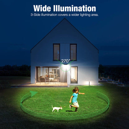 Iztia® Solar Outdoor Lights - 3000LM, 188 LED Motion Sensor, 4-Head IP65 Waterproof Security Flood Lights, 270° Wide Angle Wall Lights for Backyard and Yard - iztia