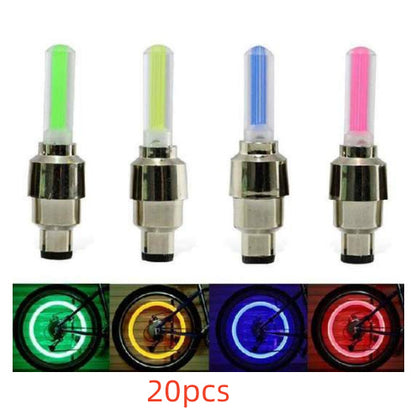 Neon Lights Tyre Wheel Valve Cap Light LED Car Tire Valve Caps Air Cover Tire Rim Valve Wheel Stem Cap Bike Light - iztia