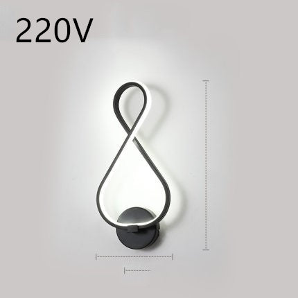 led wall lamp nordic minimalist bedroom bedside lamp - iztia