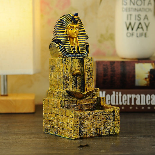 Creative Ancient Egypt Backflow Incense Burner Resin Crafts Home Buddha Ornament - iztia