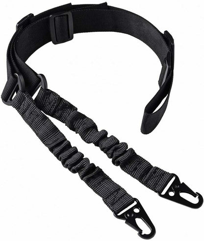 Tactical Rifle Sling Gun Shoulder Strap 2 Point Hooks One Single Strap Hunting - iztia