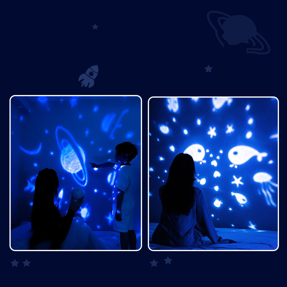 Galaxy Star Projector Starry Sky Night Light Astronaut Lamp Room Decr Gift Child Kids Baby Christmas Spaceman Projection - iztia