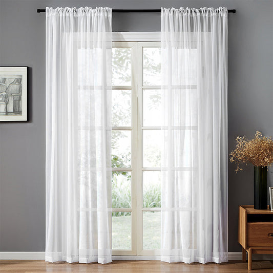 Modern And Simple Pure Color Cotton And Linen Window Screen - iztia