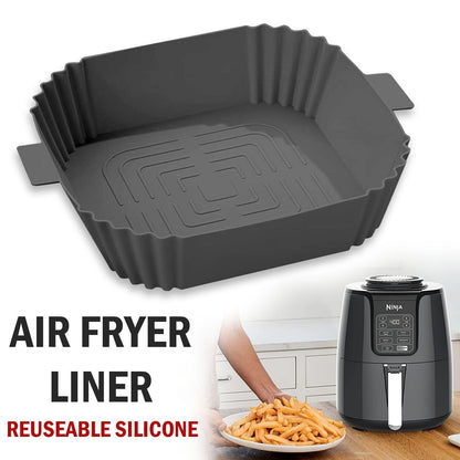 Air Fryer Silicone Pot Basket Liners Non-Stick Safe Oven Baking Tray Accessories - iztia