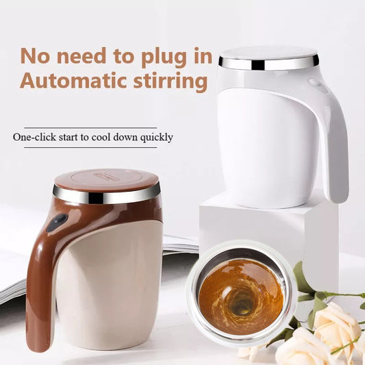 Rechargeable Model Automatic Stirring Cup Coffee Cup High Value Electric Stirring Cup Lazy Milkshake Rotating Magnetic Water Cup - iztia