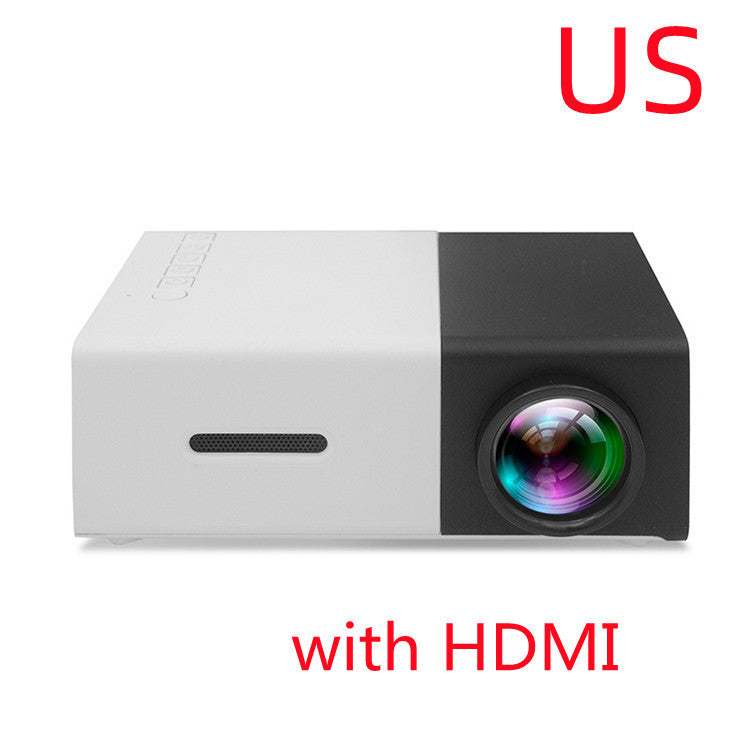 Portable Projector 3D Hd Led Home Theater Cinema HDMI-compatible Usb Audio Projector Yg300 Mini Projector - iztia