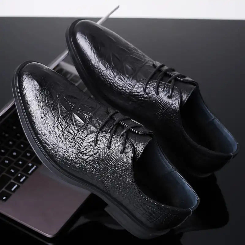 Heightened Breathable Business Formal Casual Leather Shoes - iztia