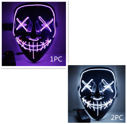 Line Up Festive Led Glitter Grimace Glow Mask - iztia