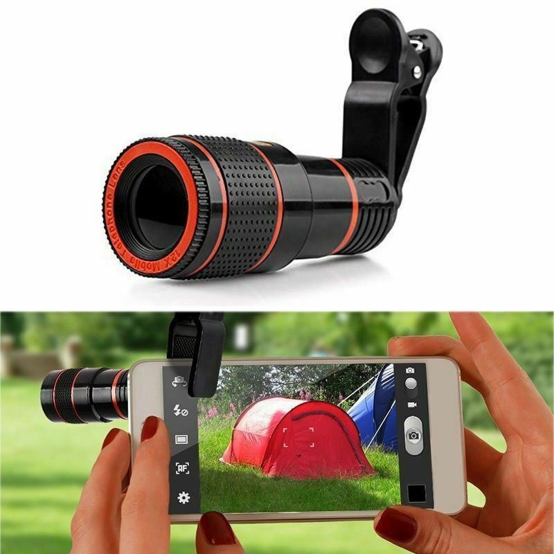 HD 8X Clip On Optical Zoom Telescope Camera Lens For Universal Mobile Cell Phone - iztia