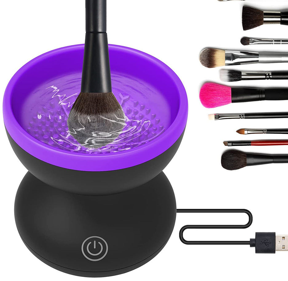 Electric Makeup Brush Cleaner Machine Portable Automatic USB Cosmetic Brush Cleaner Tools For All Size Beauty Makeup Brushes Set - iztia