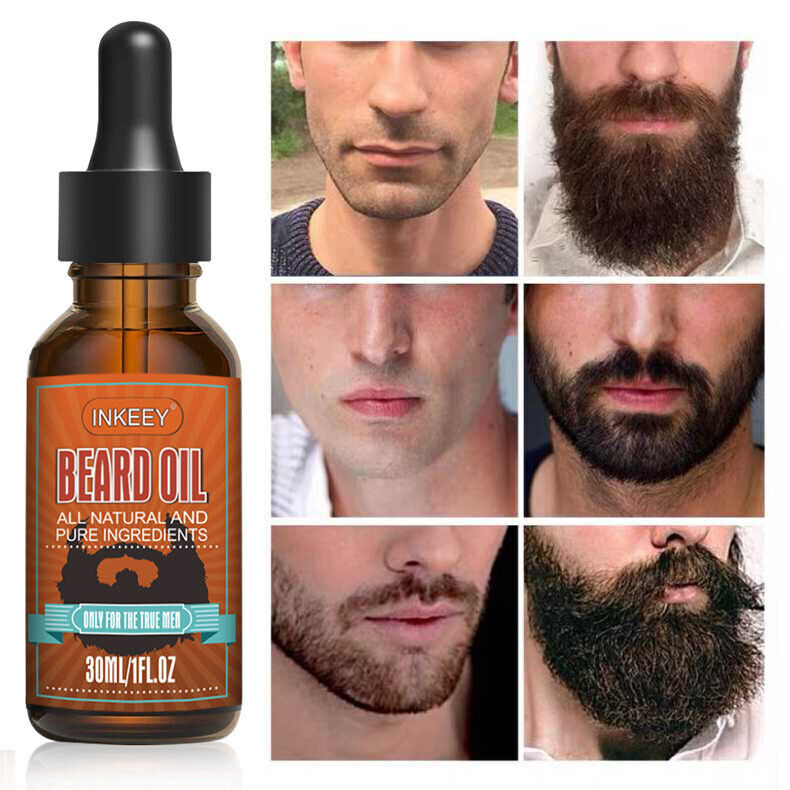 Beard Growth Oil Serum Fast Growing Beard Mustache Facial Hair Grooming For Men - iztia