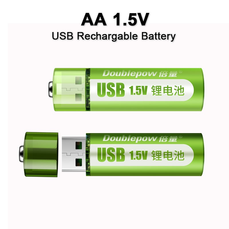 USB Rechargeable Battery No. 5, No. 7 Lithium Battery, Large Capacity 1.5v Constant Voltage AA - iztia