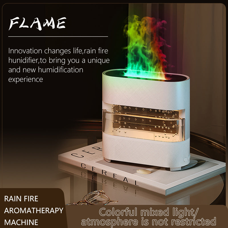 2024 New Products Rain Cloud Fire Humidifier Water Drip Novedades 2024 Rain Water Diffuser Fire Flame Humidifier Aroma Diffuser - iztia