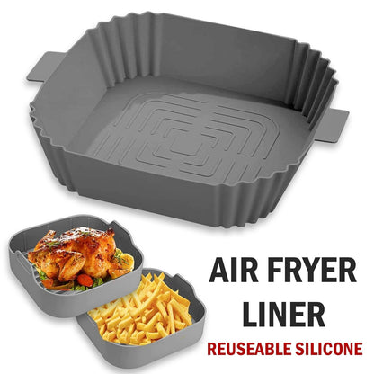 Air Fryer Silicone Pot Basket Liners Non-Stick Safe Oven Baking Tray Accessories - iztia