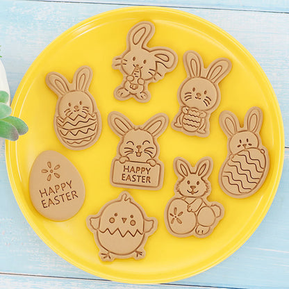 Easter Cookie Mold Cartoon Bunny Easter Egg Cookie Press - iztia