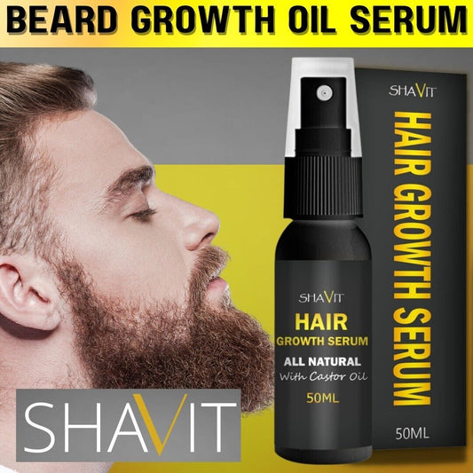 Mens Beard Growth Oil Serum Fast Growing Mustache Facial Hair Treatment For Men - iztia