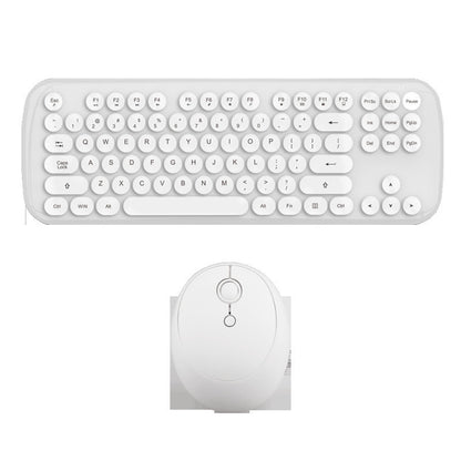 Wireless Keyboard And Mouse Set Girls Color Retro - iztia