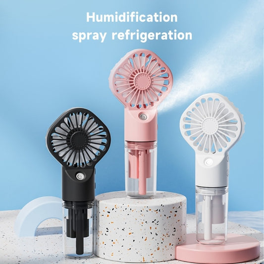 Strong Power Spray Humidification Small Fan Humidification Usb Charging Portable Fan Icy And Refreshing Fan Water Supplement - iztia