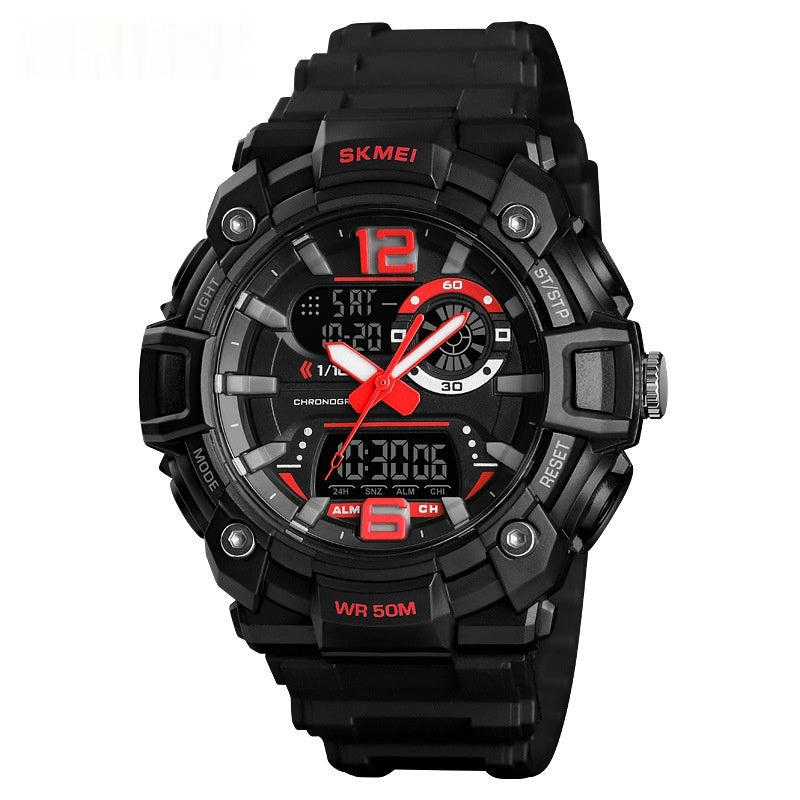 Black Gold Multi-functional Waterproof Men's Electronic Watch - iztia