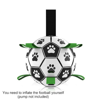 Dog Toys Interactive Pet Football Toys with Grab Tabs Dog Outdoor training Soccer Pet Bite Chew Balls for Dog accessories - iztia