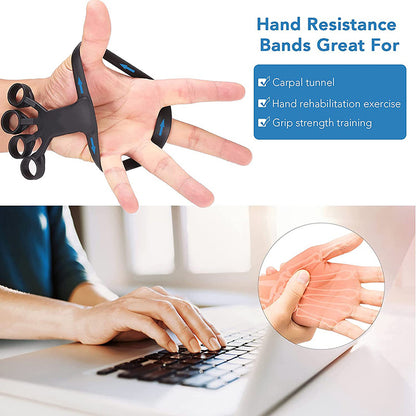 Silicone Grip Device Finger Exercise Stretcher Arthritis Hand Grip Trainer Strengthen Rehabilitation Training To Relieve Pain - iztia